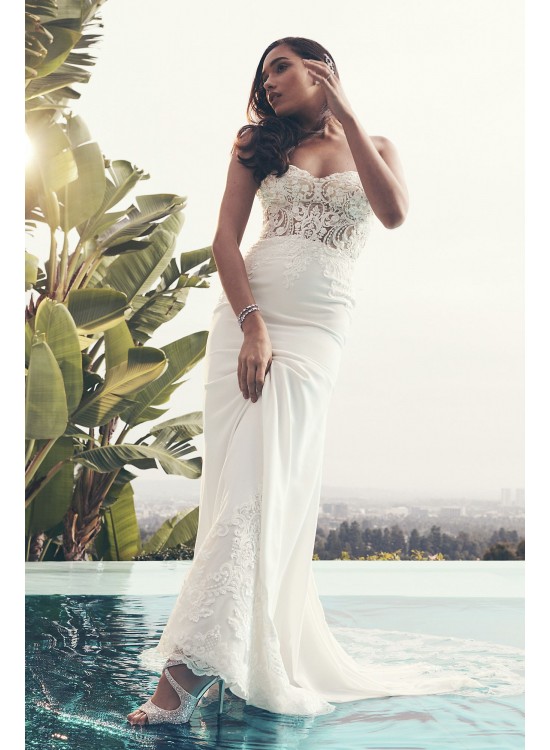 sheer beaded wedding dress