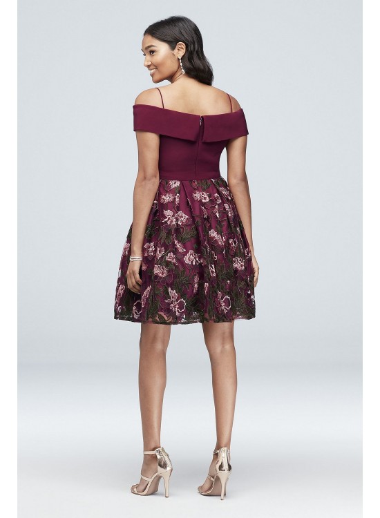 morgan and co embroidered dress