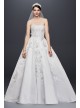  3-D Floral Satin Wedding Dress  CWG797
